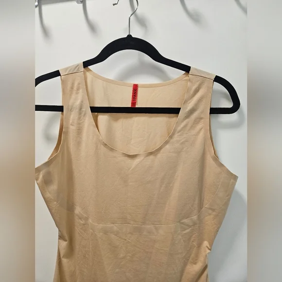 Spanx Women Thinstincts Top Satin Nude Beige Shaping Tank Size L - Picture 2 of 7